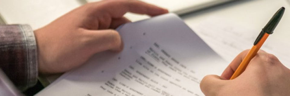 Screenplay editing and Page One analysis